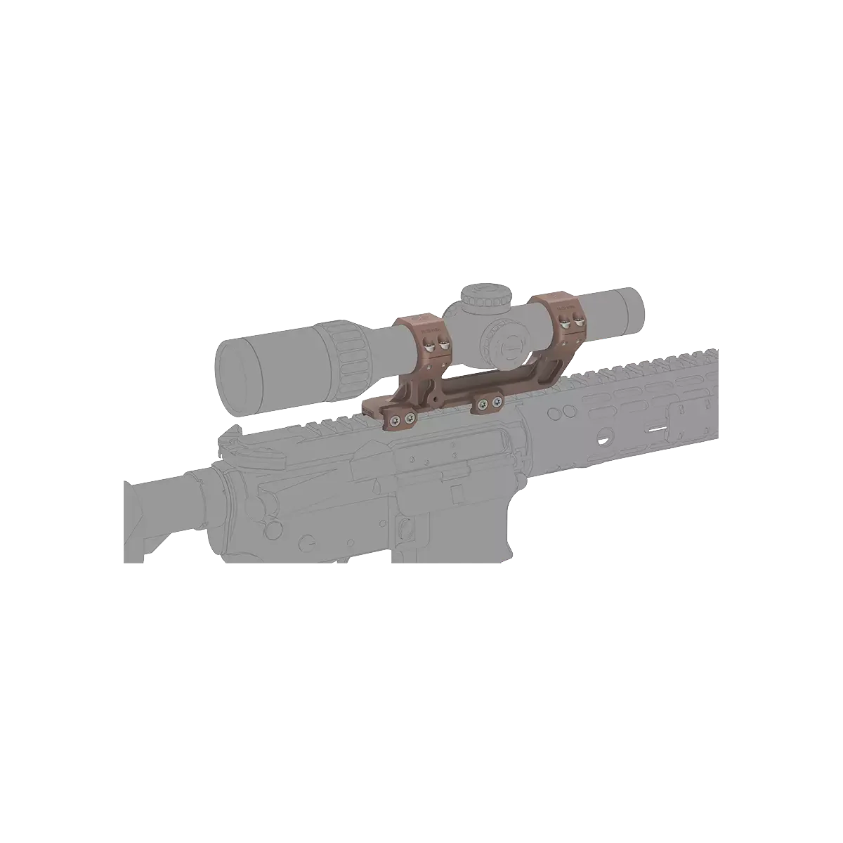 30mm 1-Piece Extended Picatinny AR Mount Coyote FDE - Image 8