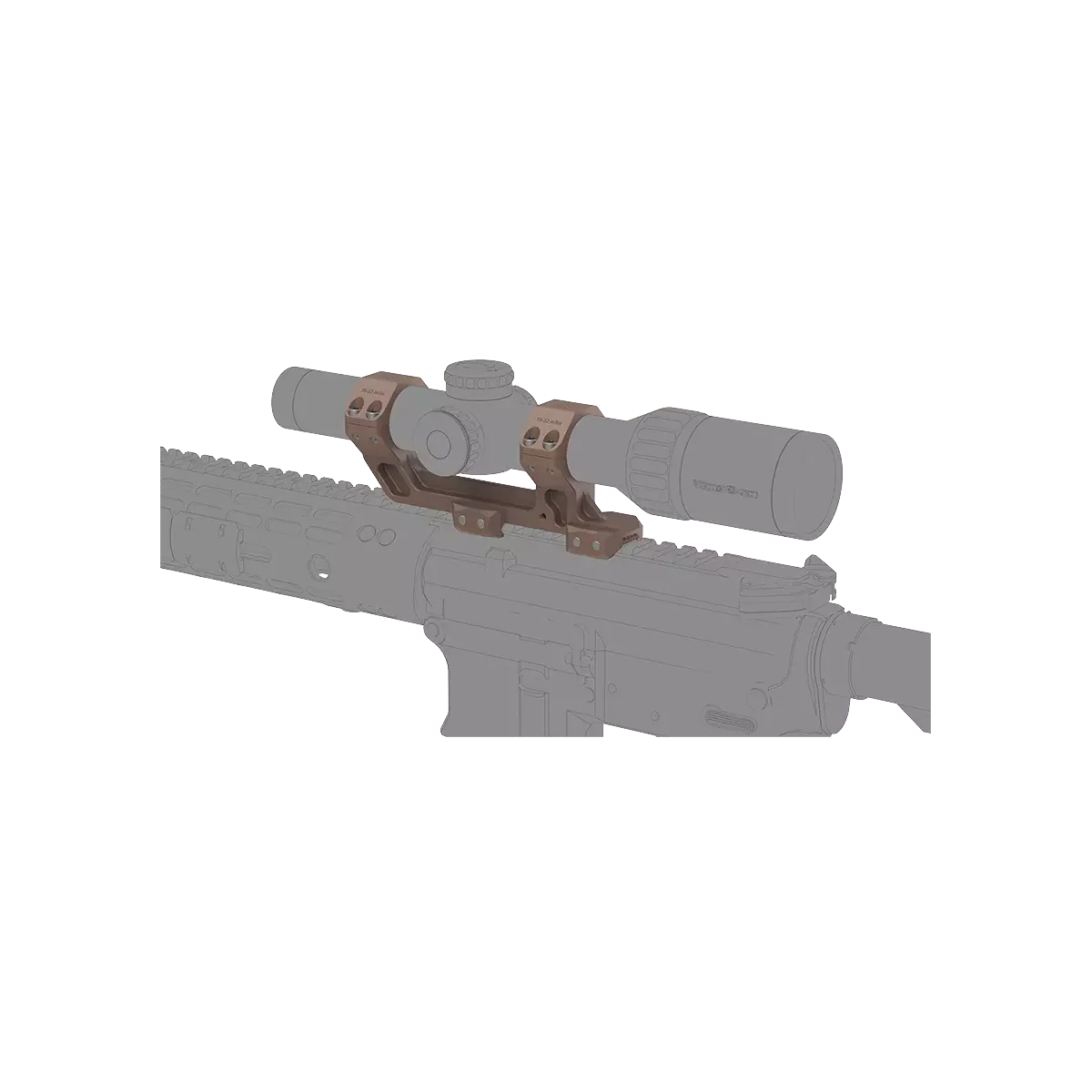 30mm 1-Piece Extended Picatinny AR Mount Coyote FDE - Image 9