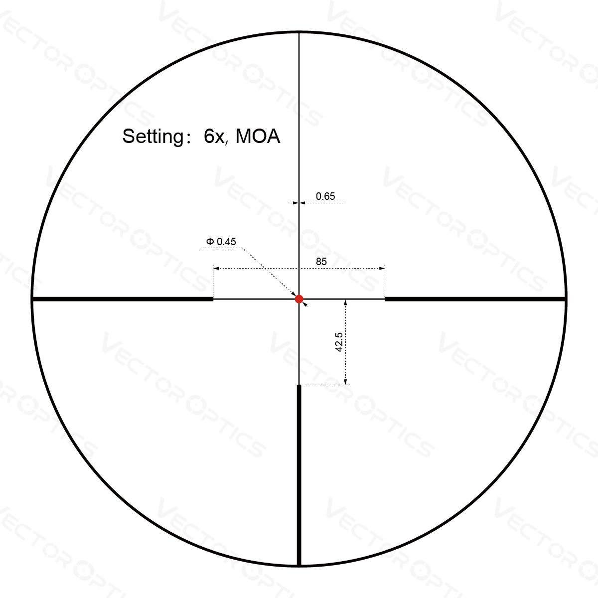 Constantine 1-6x24i Fiber Dot Reticle (SCOC-36) - Image 3