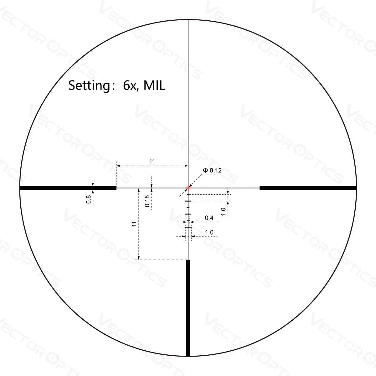 Continental 1-6x24i Fiber Tactical Riflescope (SCOC-44) - Image 3