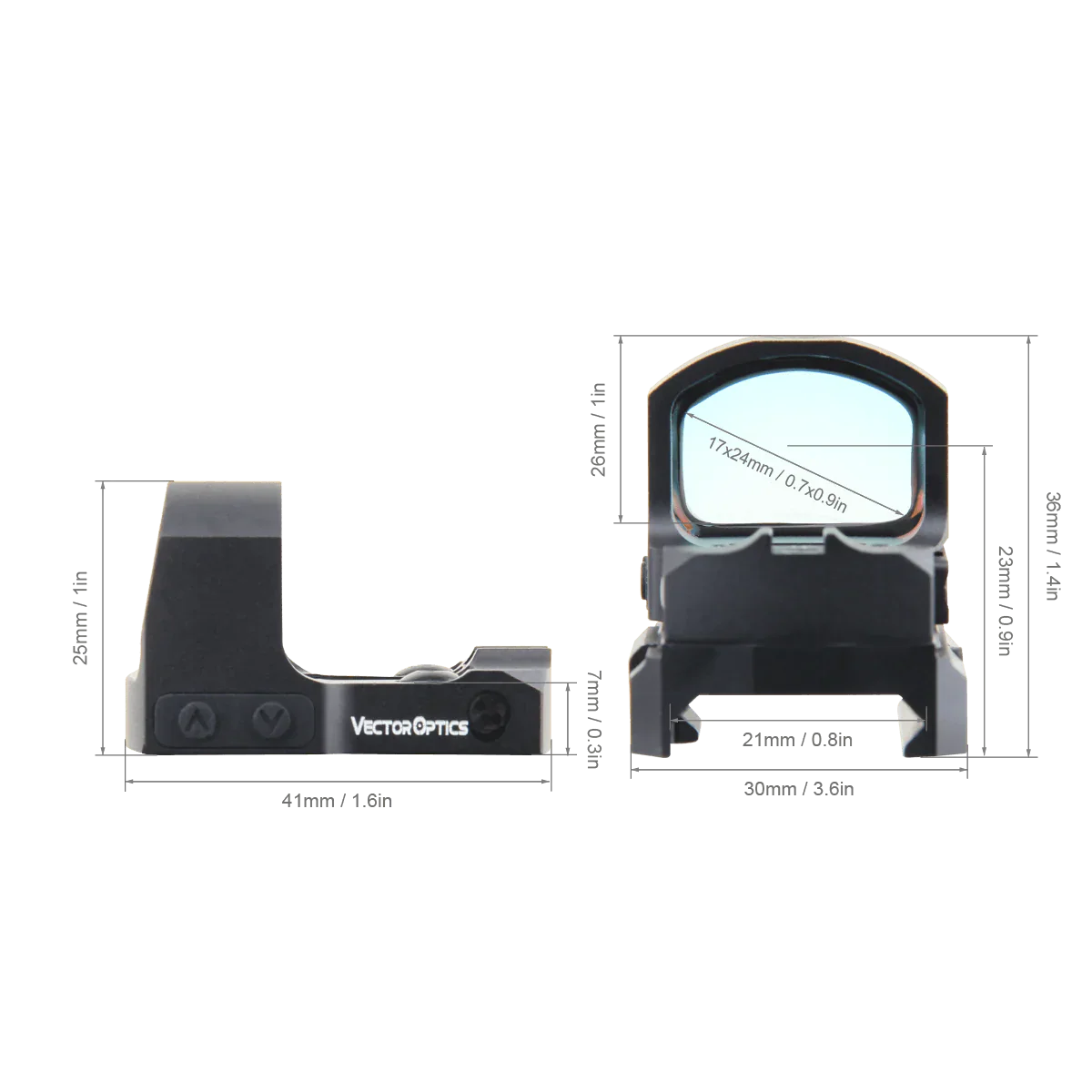 Frenzy-S 1x17x24 SAS Battery Side Loading Red Dot Sight - Image 6