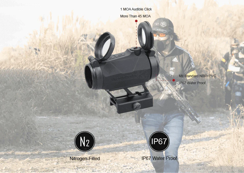Maverick-IV 1x20 Mini Rubber Armored Reflex Sight MIL - Image 4