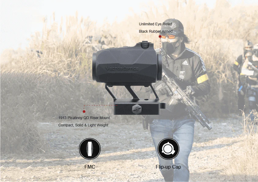 Maverick-IV 1x20 Mini Rubber Armored Reflex Sight MIL - Image 5