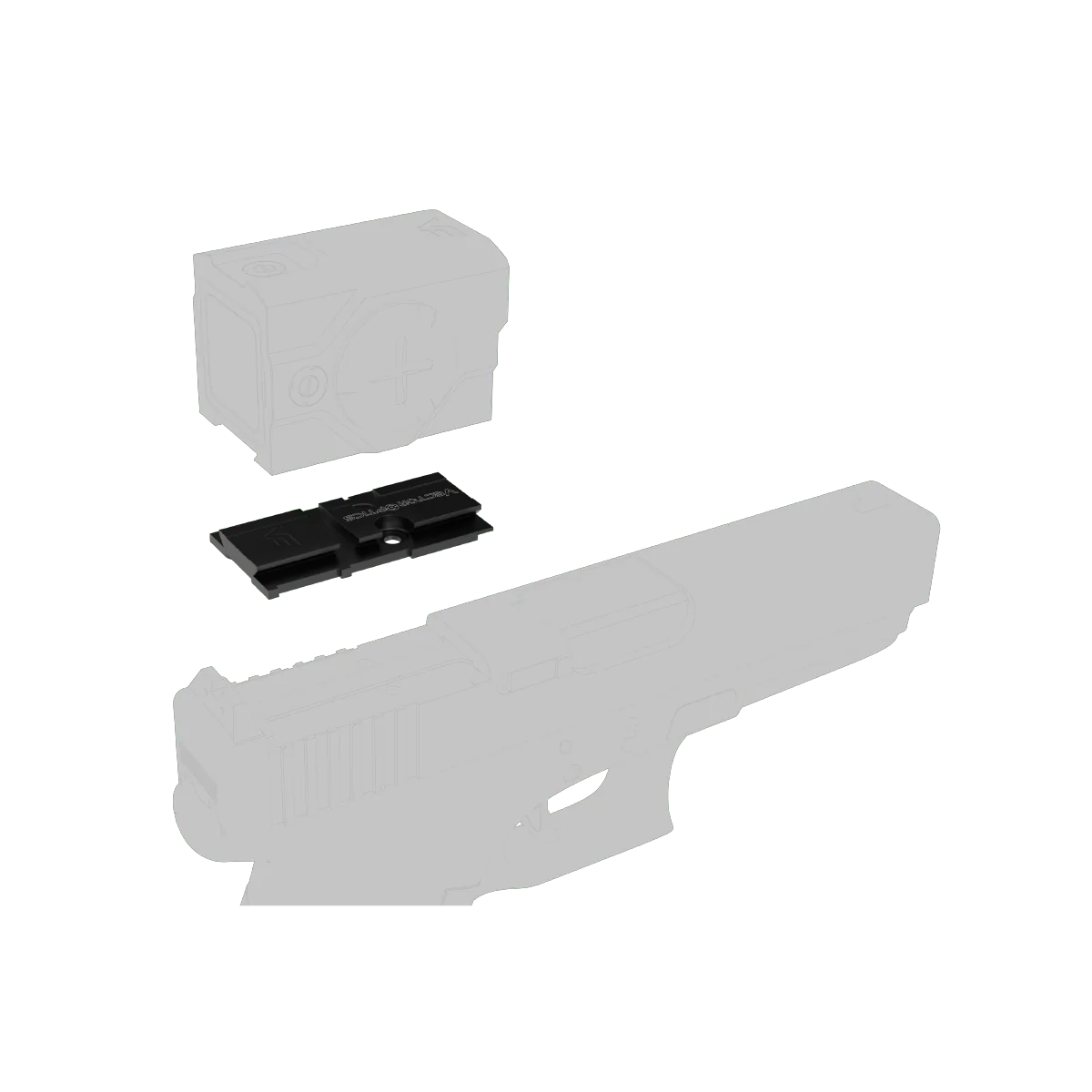 MOS to VOD Footprint Pistol Red Dot Steel Adapter - Image 7