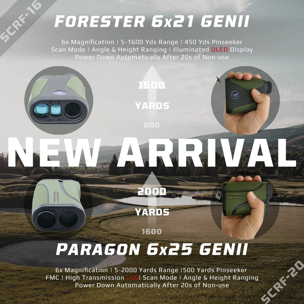 Paragon 6x25 LCD Rangefinder GenII 2000 Yards - Image 4