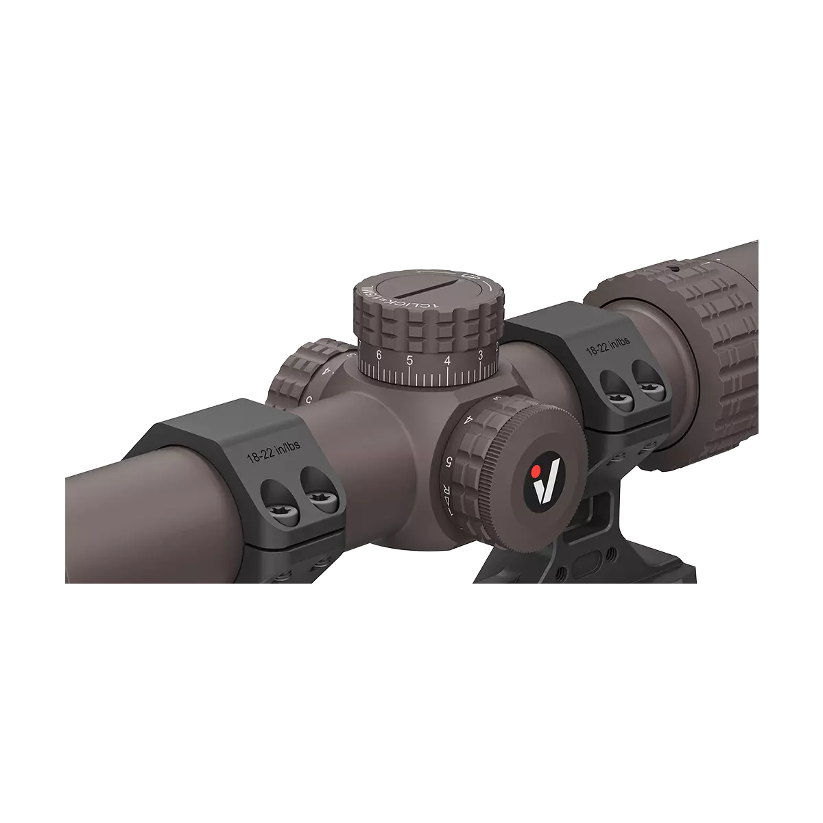 S6 1-6×24 LPVO SFP Coyote FDE Rifle Scope w/ 1- Piece Extreme High Picatinny AR Mount Kit (OPSL123) - Image 7