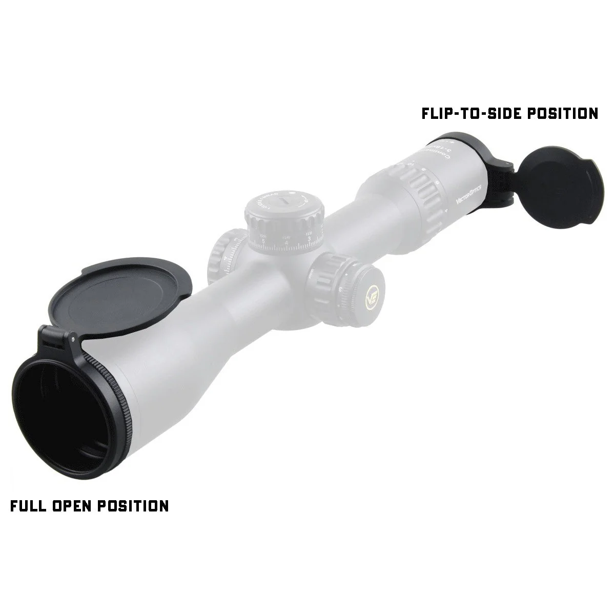 Metal Objective Flip-up Cap for 34mm Continental 3-18x50 - Image 8