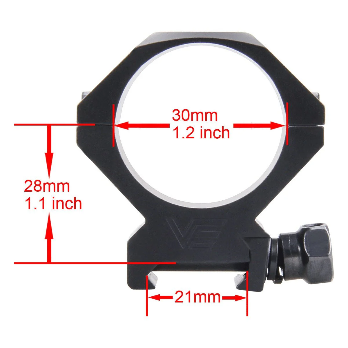 34mm X-ACCU Scope Ring Low - Image 4