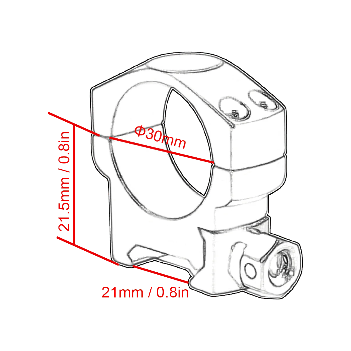 Vector Optics  Scope Weaver Rings 25.4mm/30mm - Image 3
