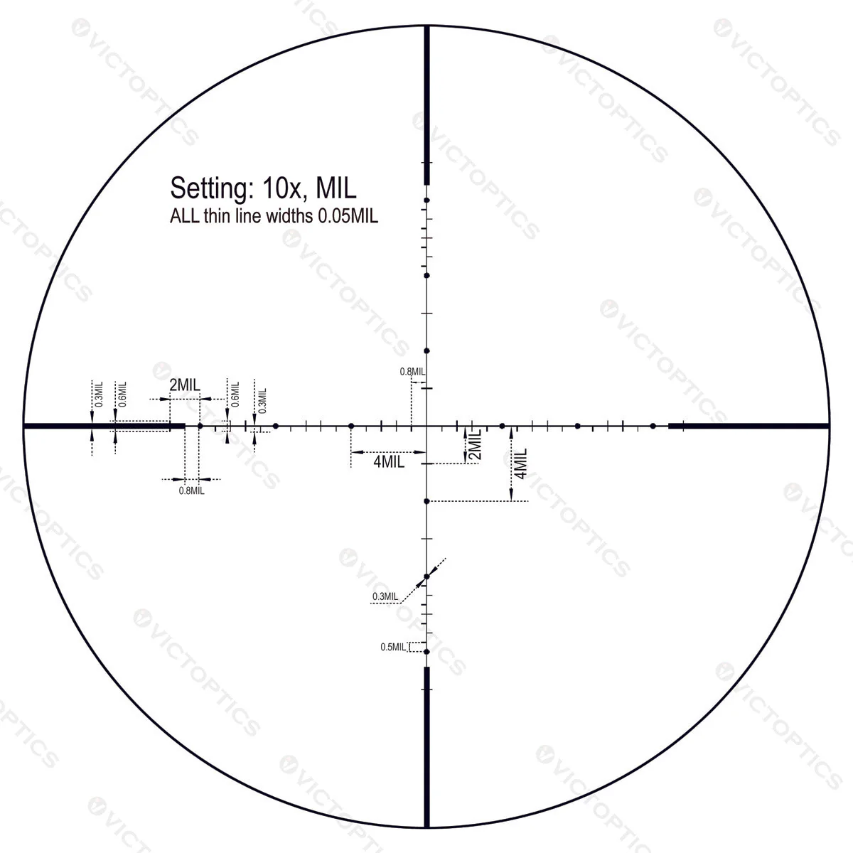 Airgun Scope | VictOptics S4 4-16x44 SFP Coyote FDE .22LR Scope (OPSL26) - Image 3