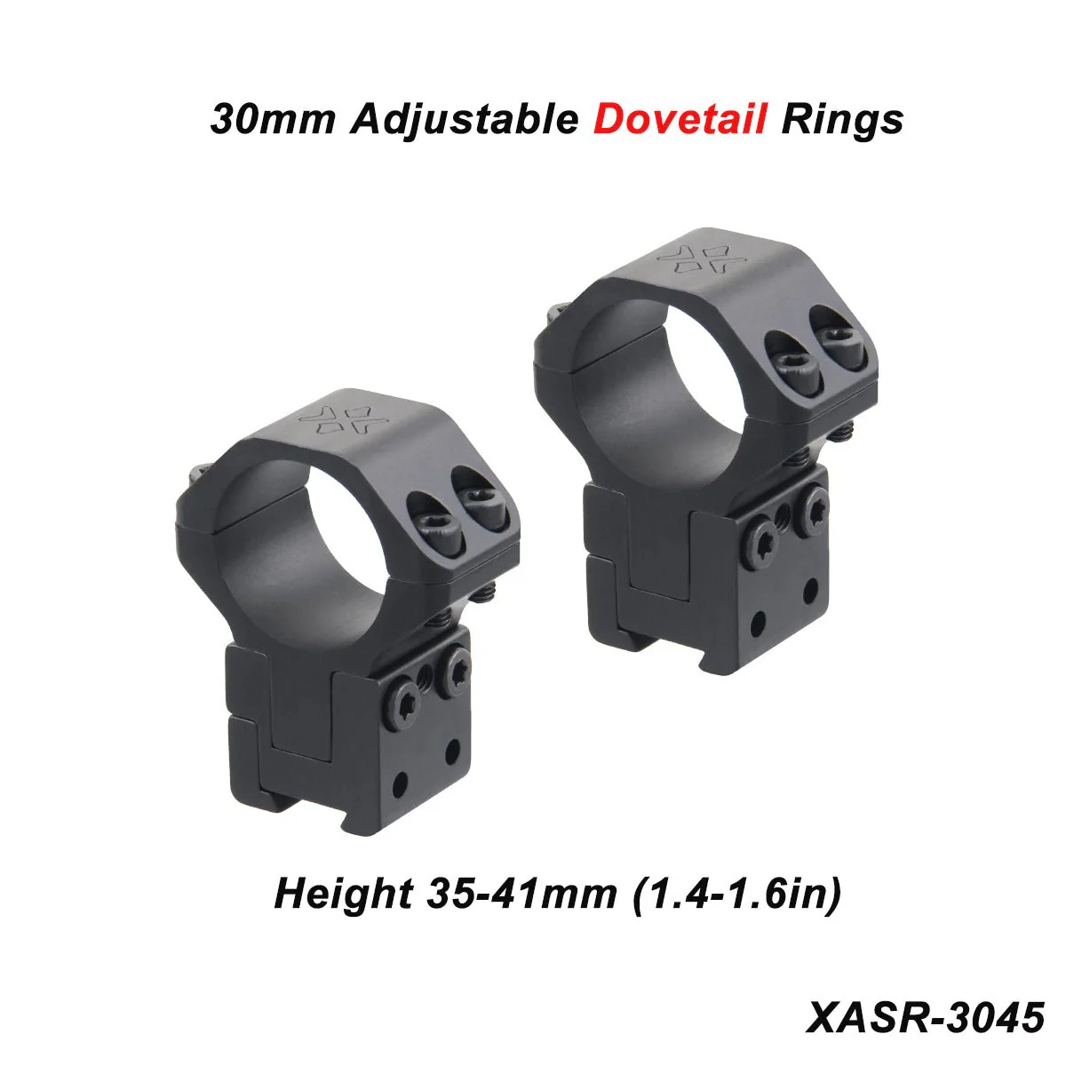 X-ACCU 25.4mm/1in 30mm 34mm Adjustable Scope Rings - Image 11