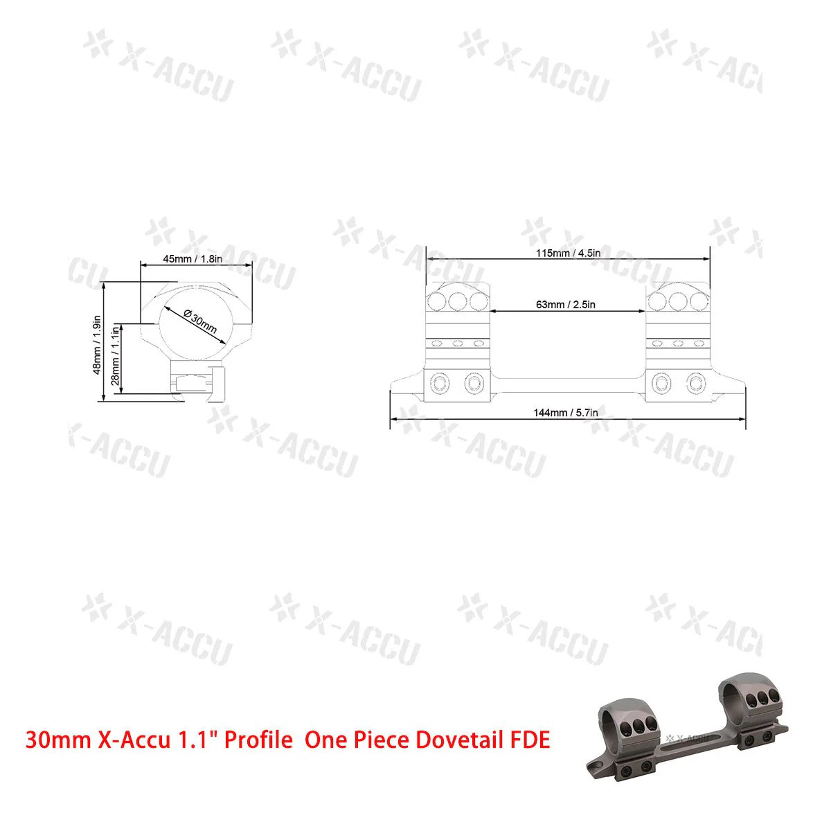 X-Accu Mighty 30mm Scope Rings - Image 31