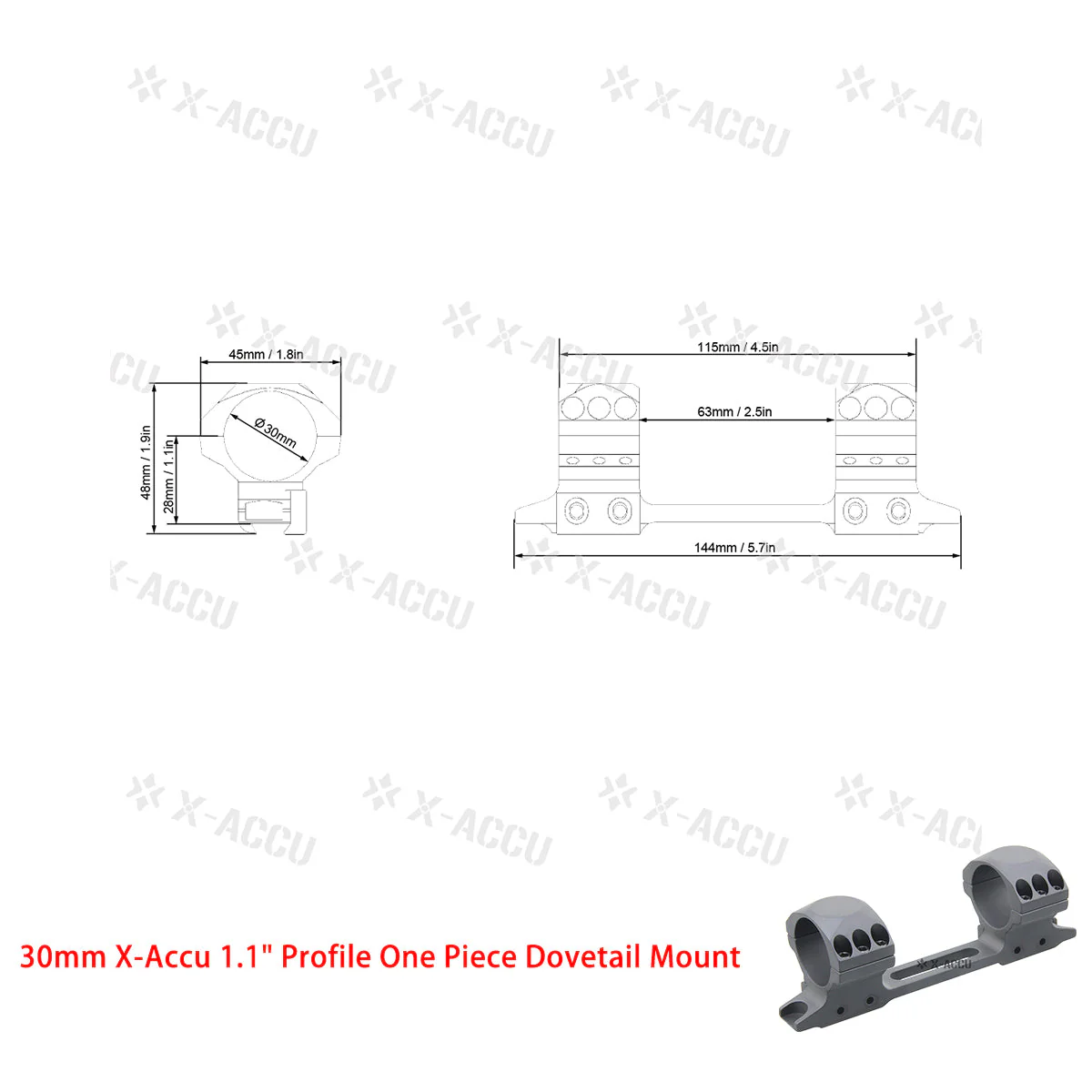 X-Accu Mighty 30mm Scope Rings - Image 47